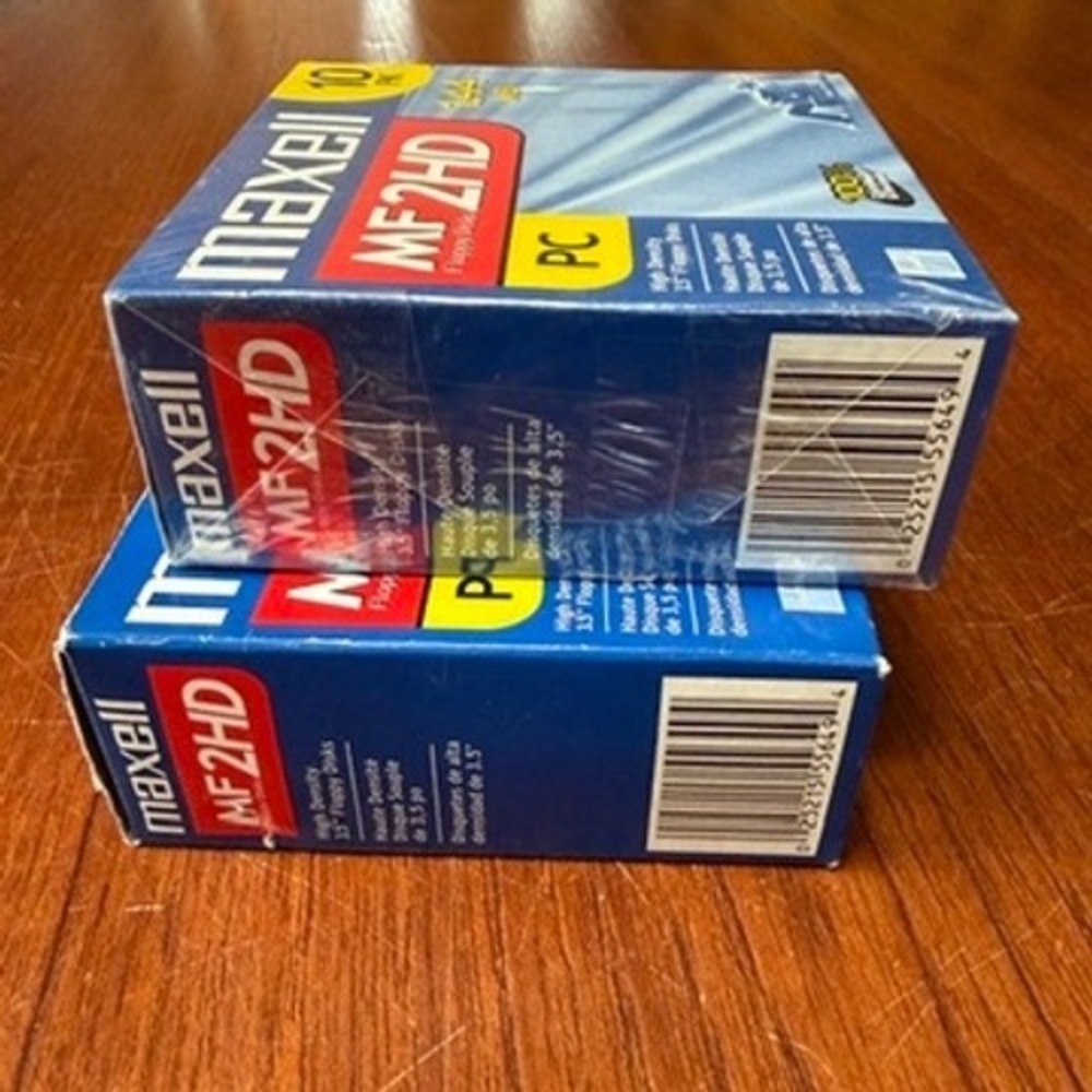 Maxell MF2HD 3.5 High Density Floppy Disks 1.44MB PC 10-Pack Lot of 2 - Picture 5 of 5